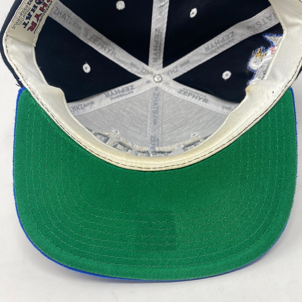 Zephyr Air Force‎ Snapback Blue Hat Falcons Embroidered NCAA Adjustable Cap - Picture 9 of 11